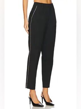 Black Cropped Tapered Pants